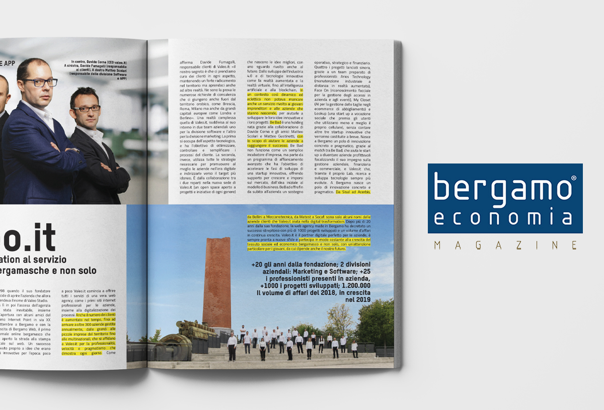 La Digital Transformation di Valeo.it su Bergamo Economia
