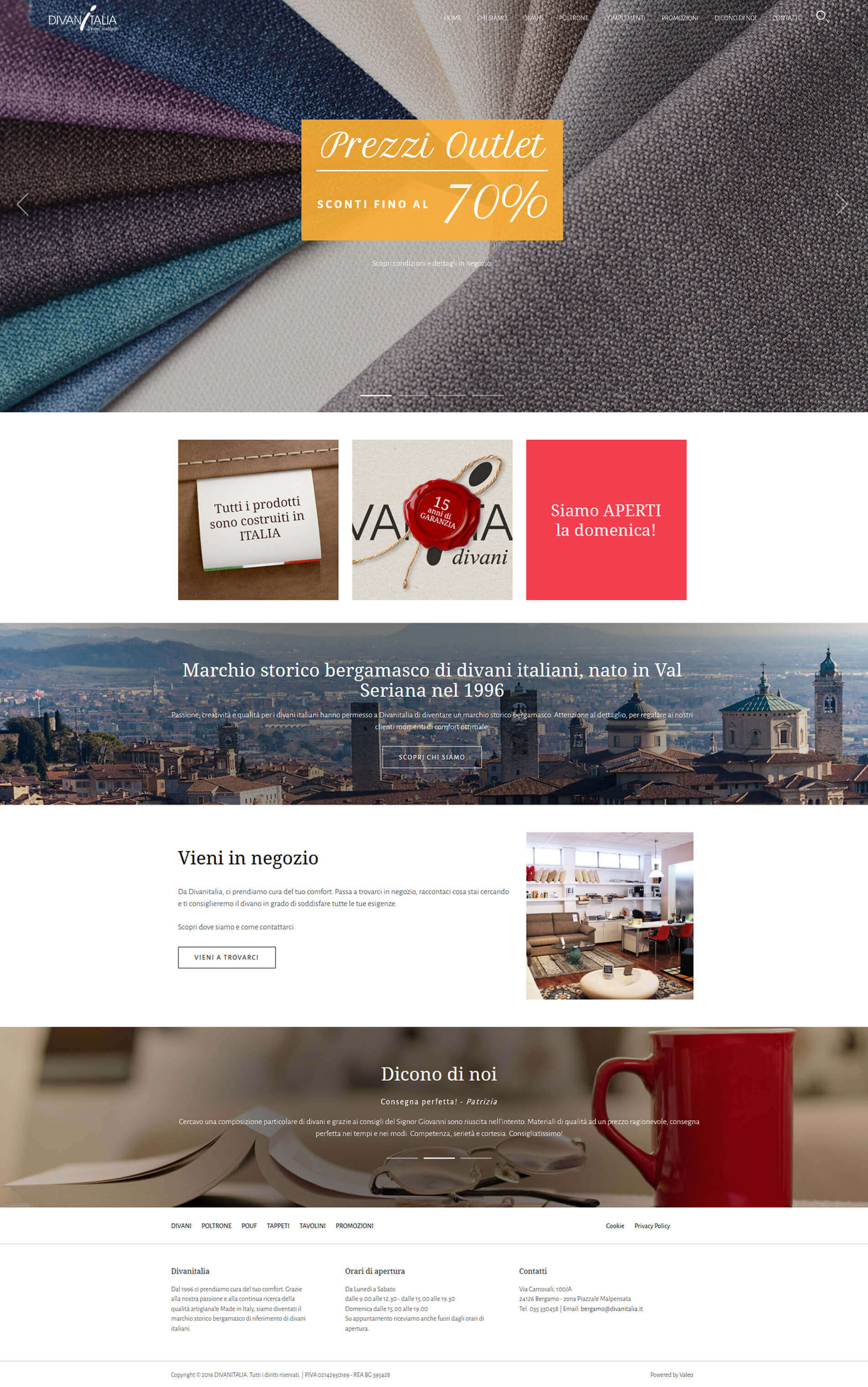Nuovo sito catalogo per Divanitalia
